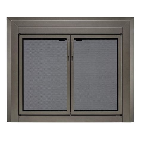 cabinet style steel fireplace doors|UniFlame Large Logan Cabinet Style Fireplace Doors .